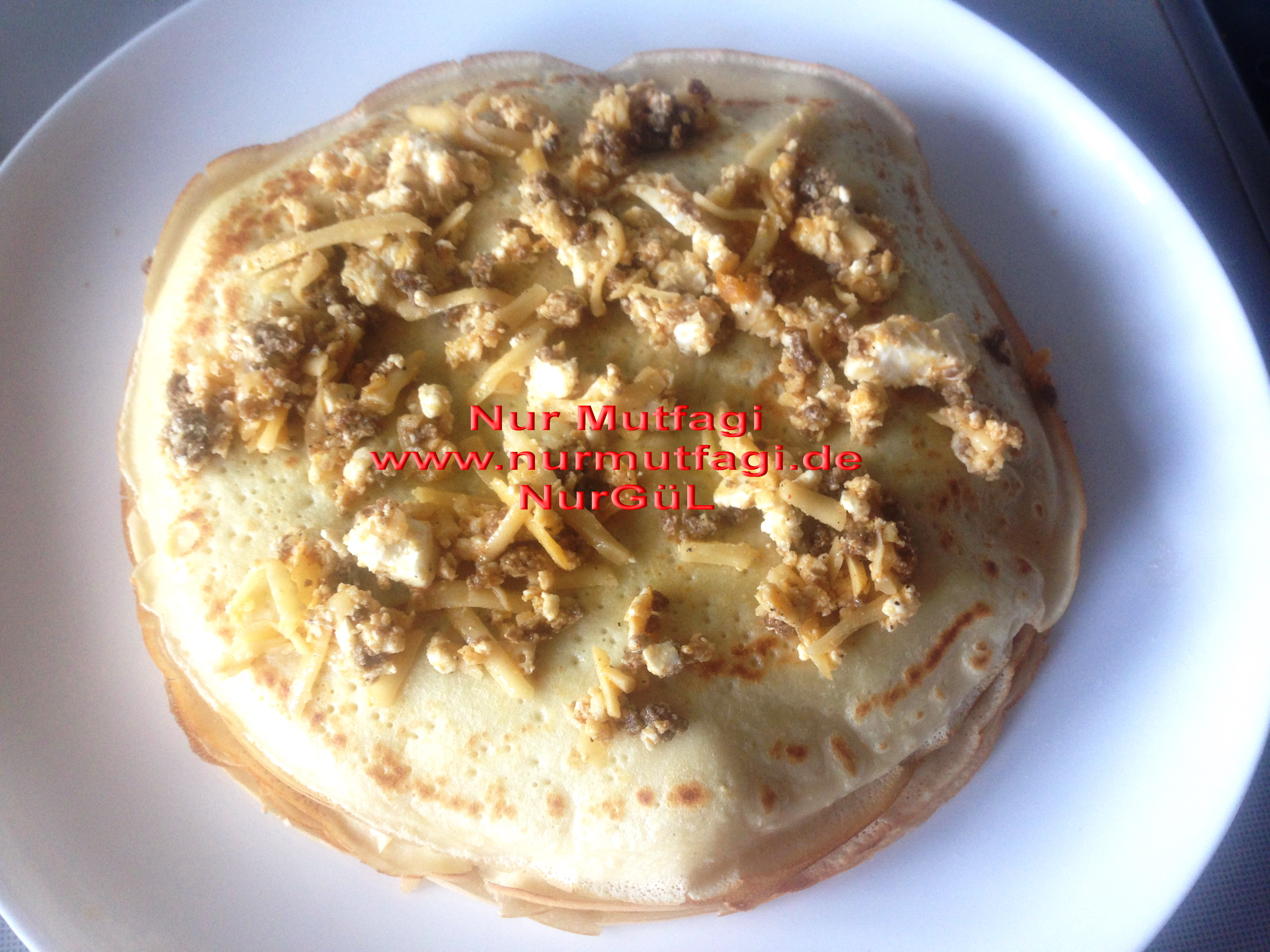 KREP BÖREK kiymali peynirli yumurtali Krepten Börek Nur Mutfağı
