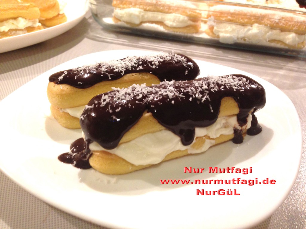 pratik cikolata soslu kolay ekler pastasi Nur Mutfağı