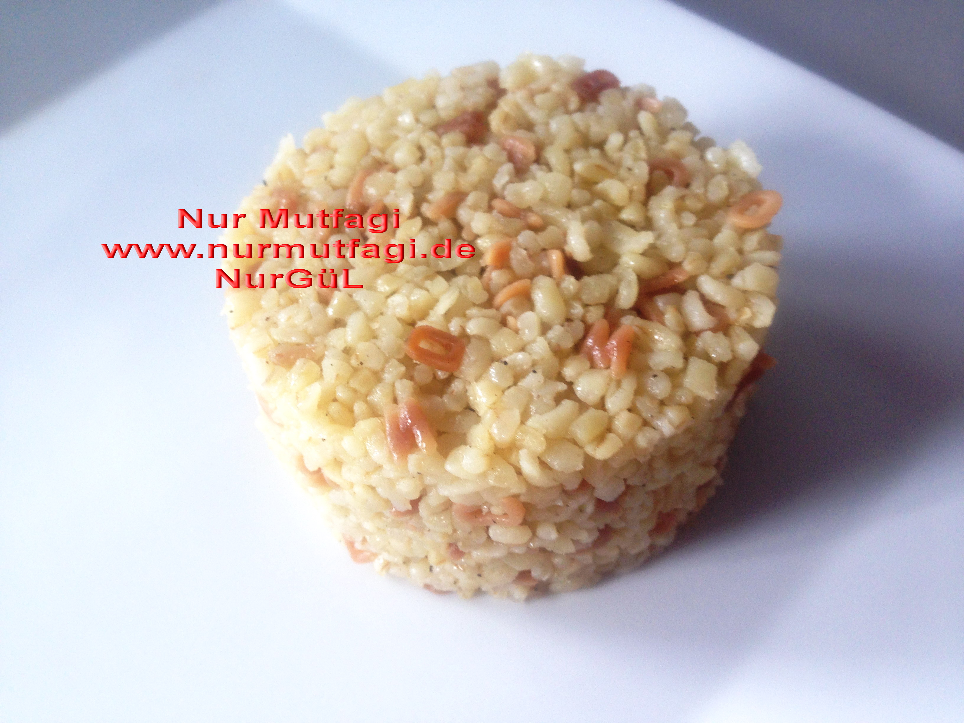 Alfabe makarnali Bulgur Pilavi – Nur Mutfağı