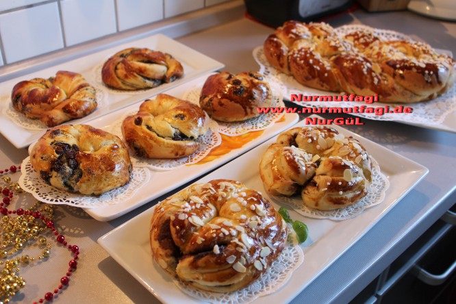 hefezopf 3 cesit cörek tarifi paskalya cöregi findikli nutellali ...