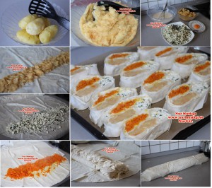 3 cesitli yufka böregi peynir, patates, havuc (1)set