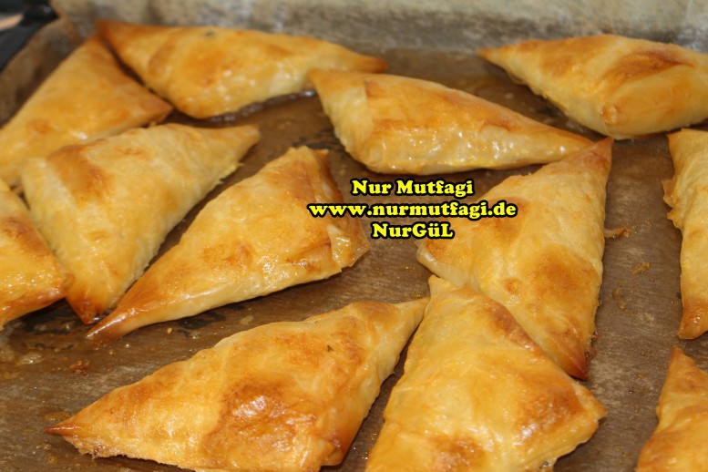 Muska böregi tarifi Yufkadan citir peynirli ücgen muska börek Nur