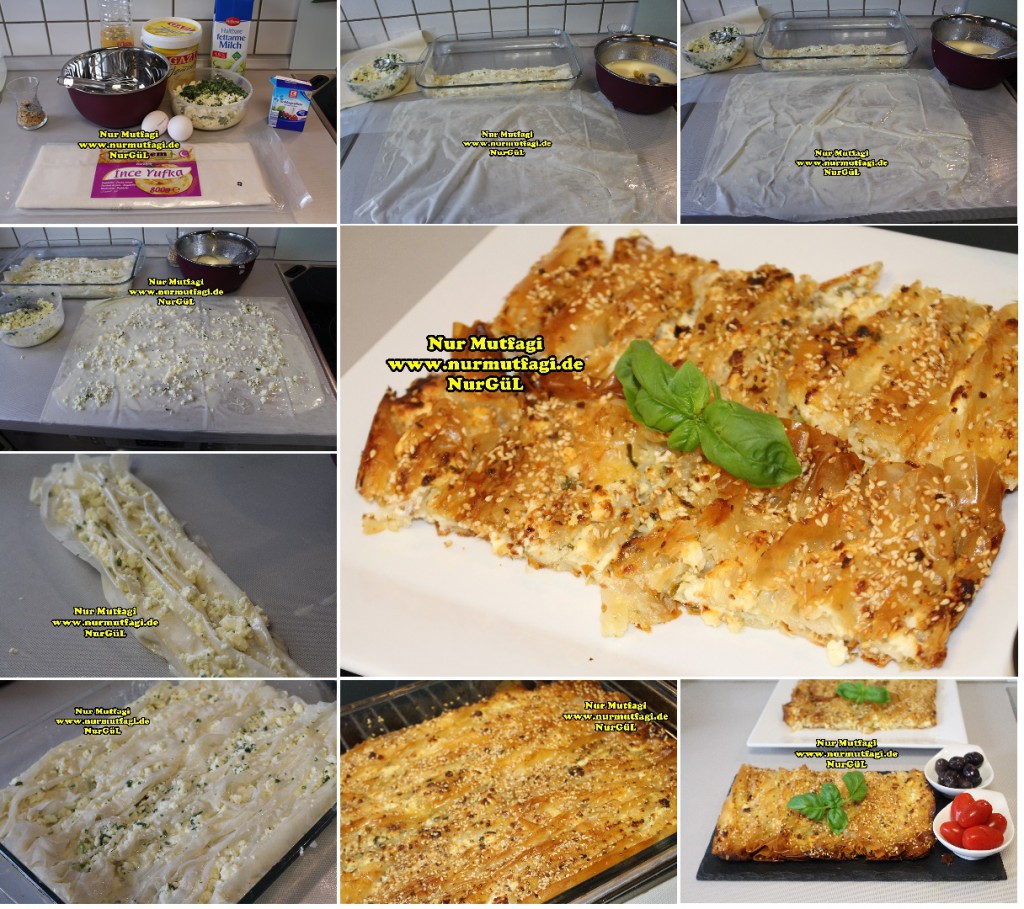 Büzgülü Börek yufkadan Pileli Börek tarifi Nur Mutfağı