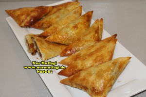 ücgen citir börek - peynirli ücgen börek - nutellali citir börek tarifi  (30)