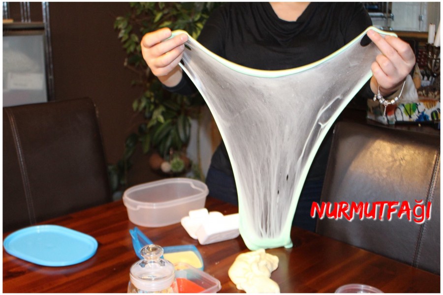 butter schleim, pudingli slime tarifi