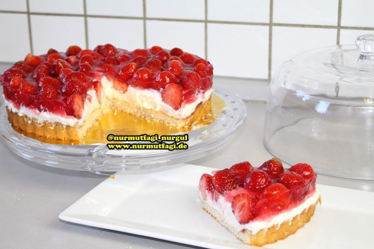 Kolay Jöleli Cilek pastasi nasil yapilir tarifi cilekli tart tarifi