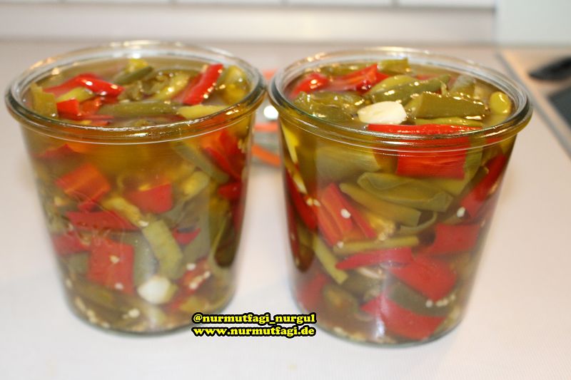 Yagli Kil biber Tursusu nasil yapilir tarifi Nur Mutfağı