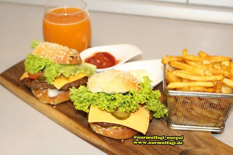 Ev yapımı Hamburger Ekmeği ve Hamburger köftesi nasil yapilir tarifi