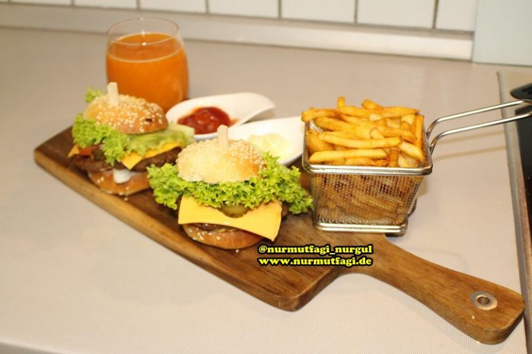 Ev yapımı Hamburger Ekmeği ve Hamburger köftesi nasil yapilir tarifi