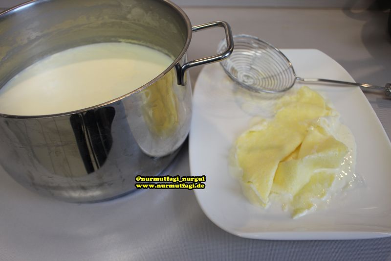 süt kaymagi nasil kullanilir, balli kaymak Nur Mutfağı