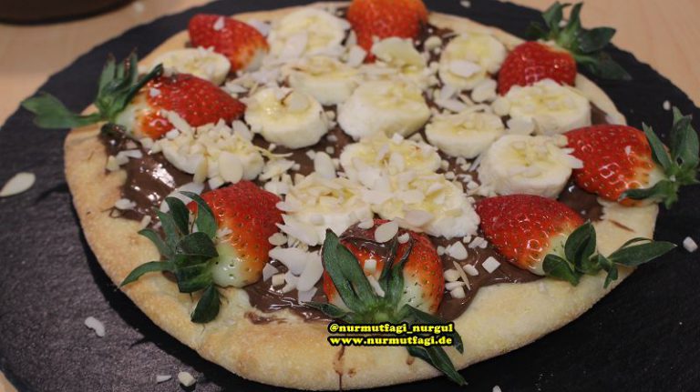 EN TATLI PİZZA 😋🍕 ÇİKOLATALI MEYVELİ PİZZA Nurmutfagi NurGüL Nur Mutfağı