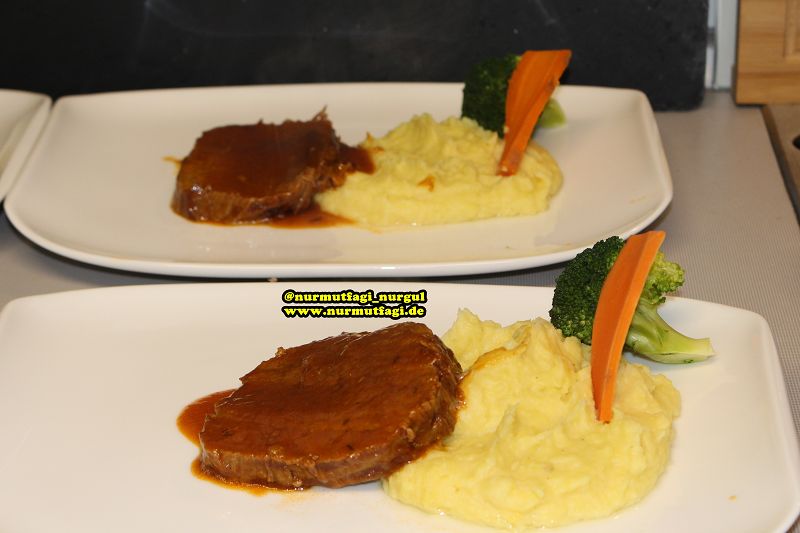 DANA ROSTO; PATATES PÜRESİ EŞLİĞİNDE ENFES BİR MENÜ TARİFİ; Nurmutfagi ...